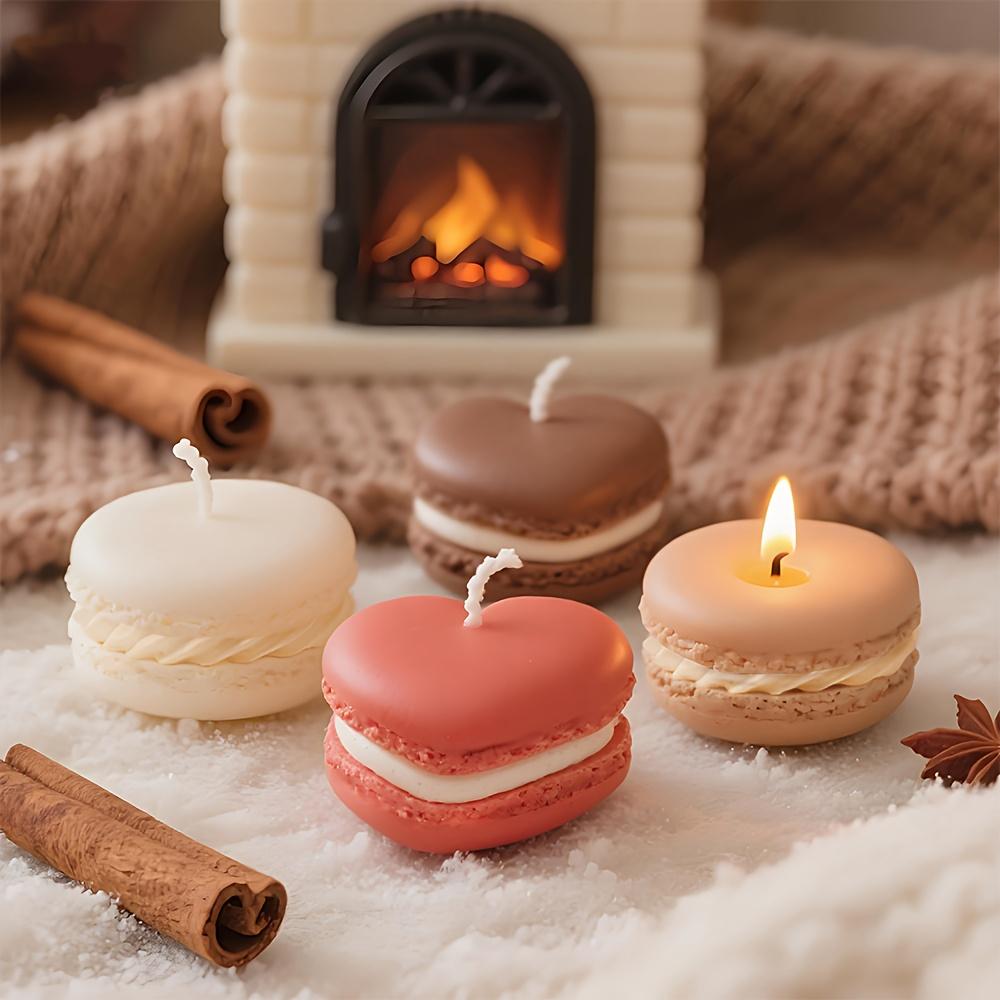 1/5pcs Realistic Macaron-shaped Candles Scented Soy Wax for Home Decor Wedding Party New Year Festive Atmosphere Aromatic Gifts
