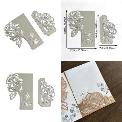 Hollowed Flower Cutting Dies Scrapbooking Stencils Carbon Steel Die Cut Templates for Card Making Photo Album Decoration X3UC