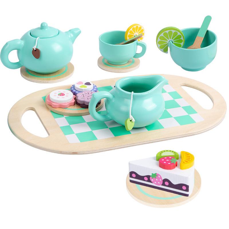 Kids Tea Kitchen Set With Cakes Teapots For Family Interaction And Creativity