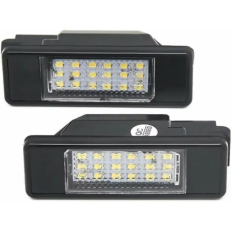 2PCS Car LED License Plate Light Accessories For Vehicles Citroen C2 3D C3 5D C4 3D C4 5D C5 4D C5 5D C6 4D C8 4D DS3 3D LED SMD 6000K