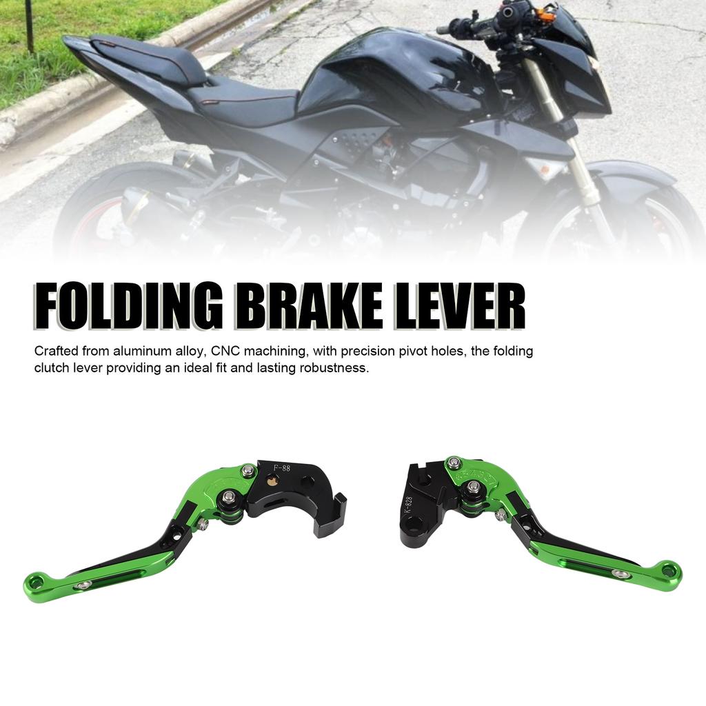 1 Pair Folding Clutch Brake Lever Aluminum Alloy 6 Level Adjustable Brake Handle Lever For Kawasaki Z1000 2007-2016