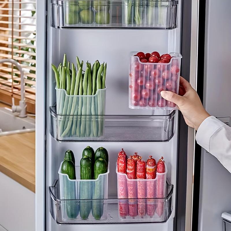 3pcs Refrigerator Storage Bins, Clear Space-Saving PP Storage Bins, Reusable and Durable Food Sorting Box, for Fruit, Vegetable, Egg and Meat