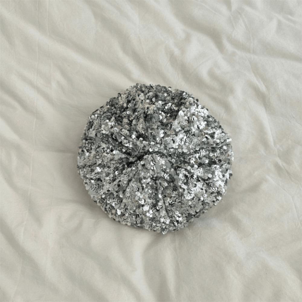 Octagonal Shape Glitter Sequin Beret Thin Fashion Beret INS Niche Design Newsboy Cap  Night Club