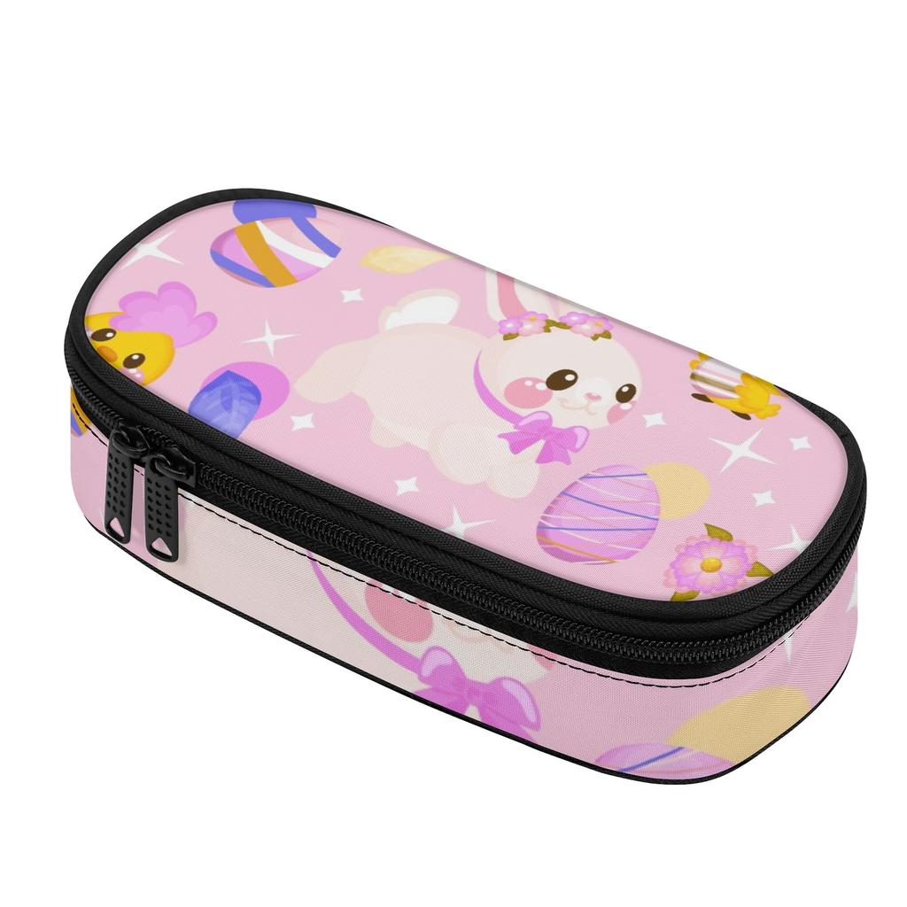 Pen Case Neat Design Strong Polyester Fabric Easy Open Zipper with Main Pocket Mesh Layer and Removable Pen Divider for Students