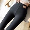 Plus Size Women's High Waist Fleece-Lined Lambswool Leggings for Autumn/Winter - Fits Up to 200 lbs