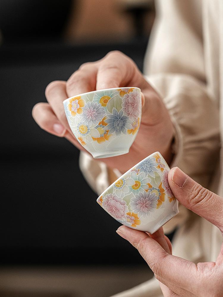 Antique Glazed Wanhua Tea Cup Ceramic Teacup Master Cup Teacup Kung Fu Tea Ceremony Cup Drinking Tea Cup Single Cup