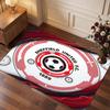 Sheffield United Football Print Crystal Velvet Rug, Comfortable Water Absorbent Non Slip Indoor Floor Carpet