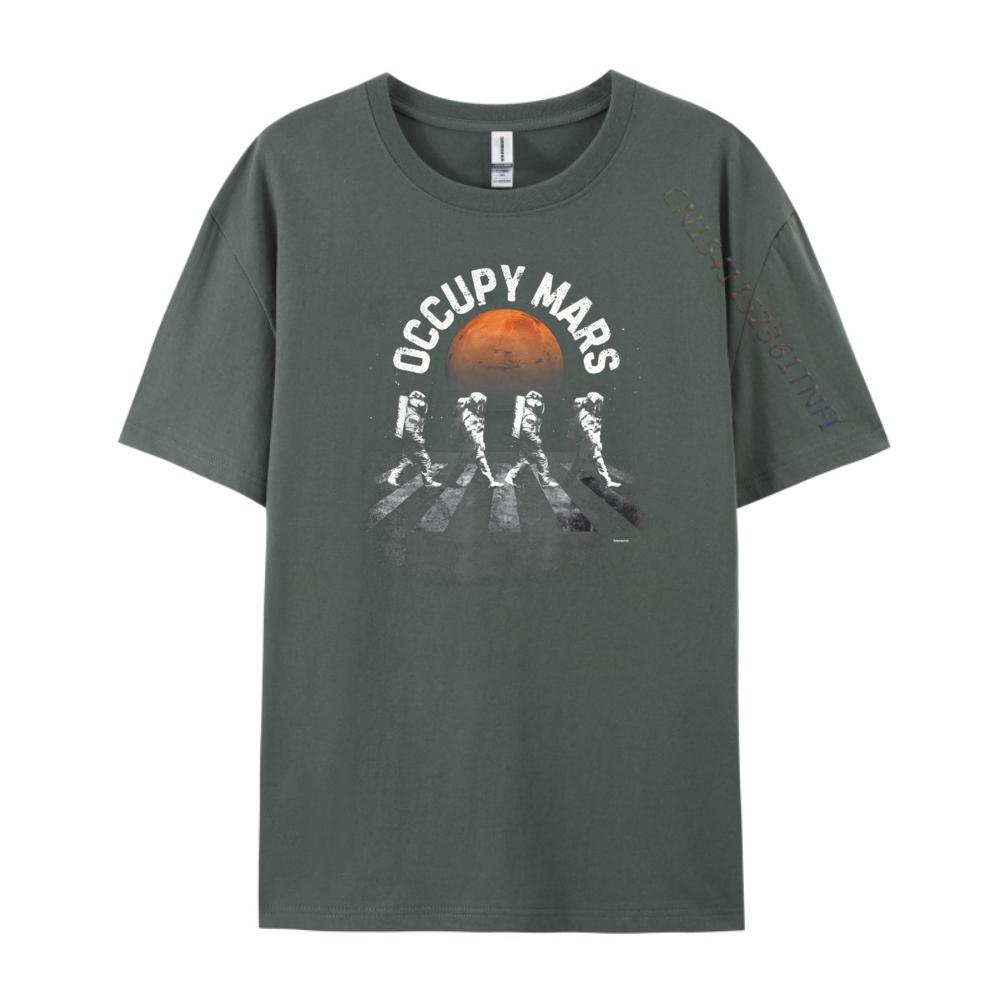 Occupy Mars Astronauts Walking Anime T Shirts Summer Vintage Vintage Style