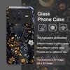 Aesthetic Sunflowers and Moon Pattern Tempered Glass Phone Case for OPPO Reno 13F 12 11 10 Pro Plus Find X8 X5 X3 Lite 5G Cover