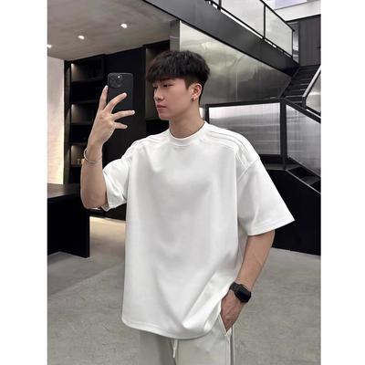 Fashion Brand Men's Letter Print Short-Sleeve T Men's Summer T-shirt Ins Fashion Brand Loose Casual Top