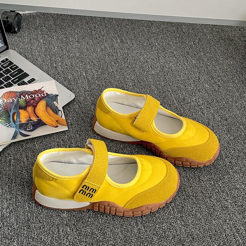 Fashion commuter white retro light mouth platform single shoes women's 2025 new summer Velcro sports Mary Jane shoes