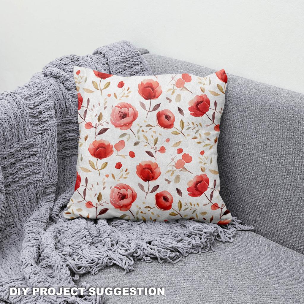 Royal Samt Stoff Polyester Zum Nähen - Motiv Blumen - Rdx2703