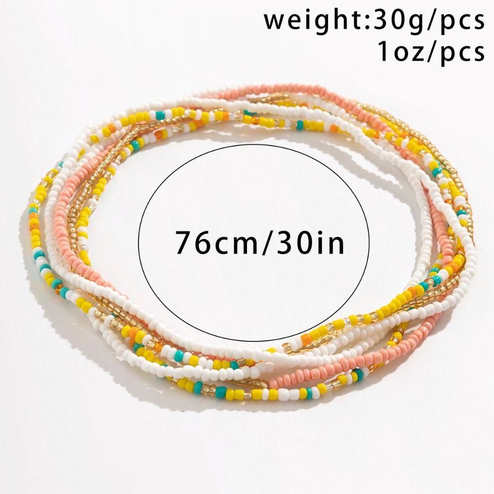 Colorful Rice Bead Waist Chain Body Jewelry Body Chain Jewelry Fashion Belly Chain  Girls
