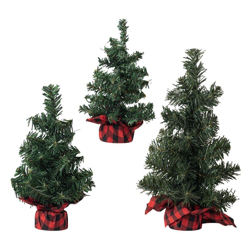 Plastic Small Christmas Tree Mini Artificial Xmas Pine Tree Christmas Tree Ornaments New Year Gift