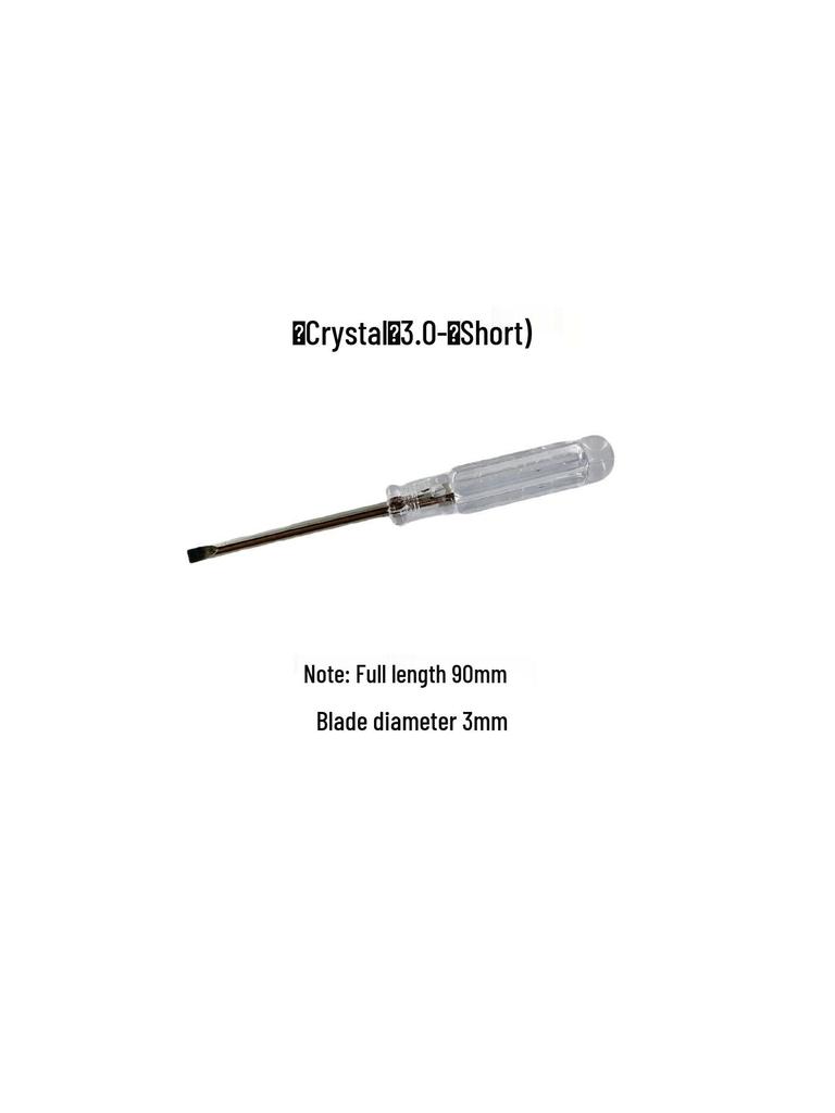 Phillips & Flathead Crystal Screwdriver Set - Transparent Handle, Variety of Lengths