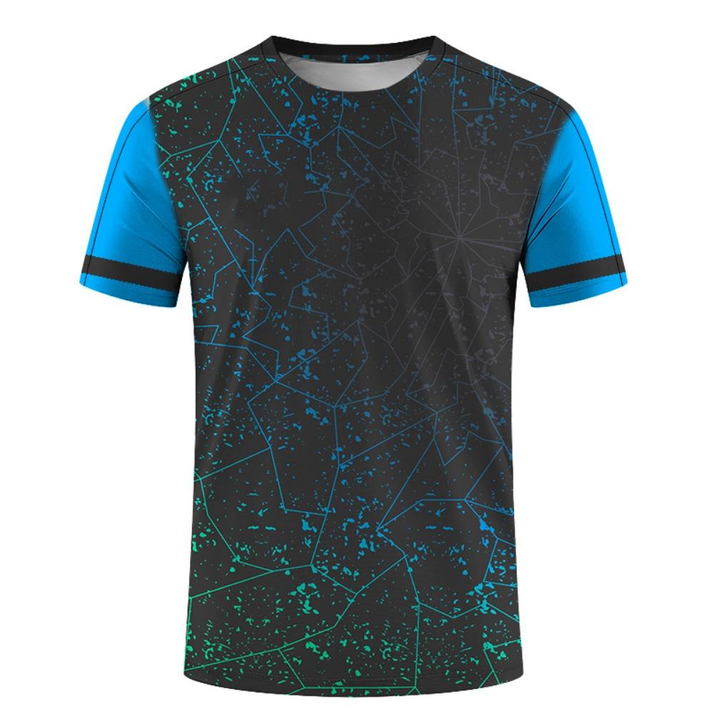 Sommermode Sportball Outdoor Trainingskleidung DIY LOGO Schnelltrocknend Täglich O-Ausschnitt Kurzarm T-Shirt Lässig Männer Und Frauen