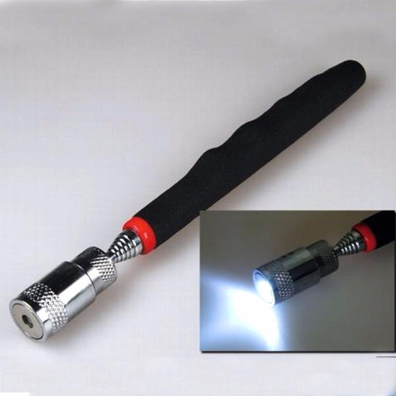 Mini LED Pick Up Tool Telescopic Magnetic Tool For Picking Up Nuts and Bolts New