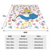 Alice In Wonderland Manga Blanket Quality Soft Throw Blanket Winter Airplane Travel Couch Chair Aesthetic Bedspread