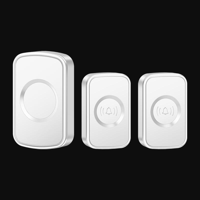 Wireless Long-Range Doorbell with Remote Control & Elderly Call Button Black