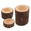 3 Pcs Novelty Wooden Candle Holder Tree Branch Shape Candle Stick Home Decoration