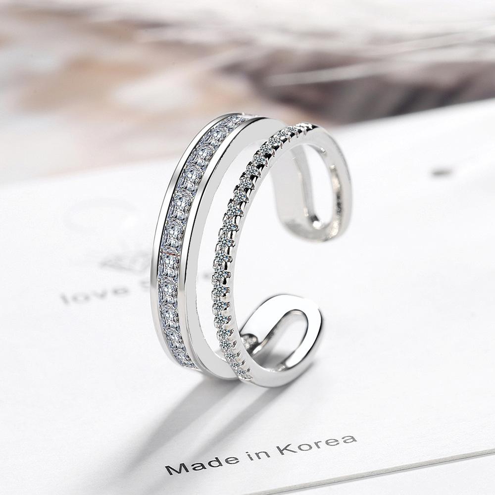 Neuer 925er Sterlingsilberring Verstellbar Schlichtheit Mode Exquisit Herren Damen Schmuck Zubehör Hochzeitssteine Party Geschenke