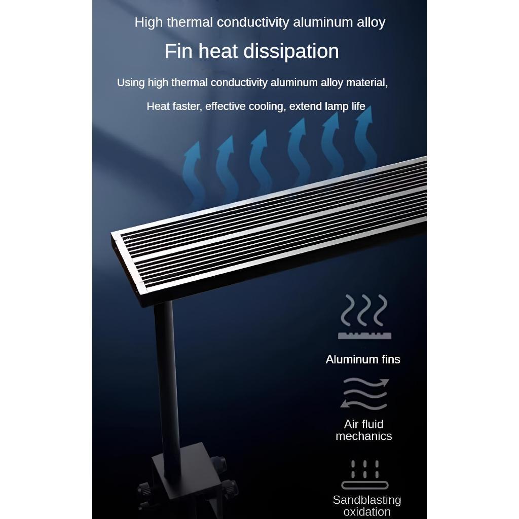 Intelligente Aquarium-Clip-Leuchte APP-Dimmbar Hoher CRI Aluminiumlegierung Fischbeckenlampe Mehrere Größen LED-Wasserpflanzenlicht