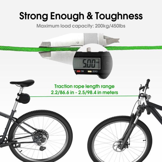 Bicycle Tow Rope Flexible Retractable Bike Tractor Portable Easy To Use Mountain Bike Parent-Child Pull Rope Towing Trailer Cycling Tool