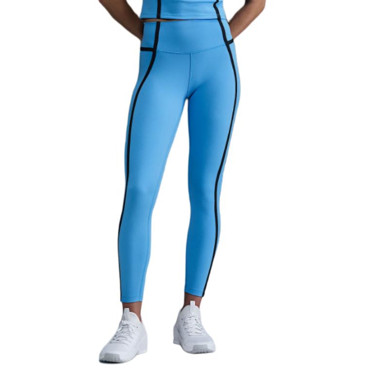 Nike High Waist Slim Fit Elastic Waist Nine-Point Leggings Women leggings Blue HJ1137-412