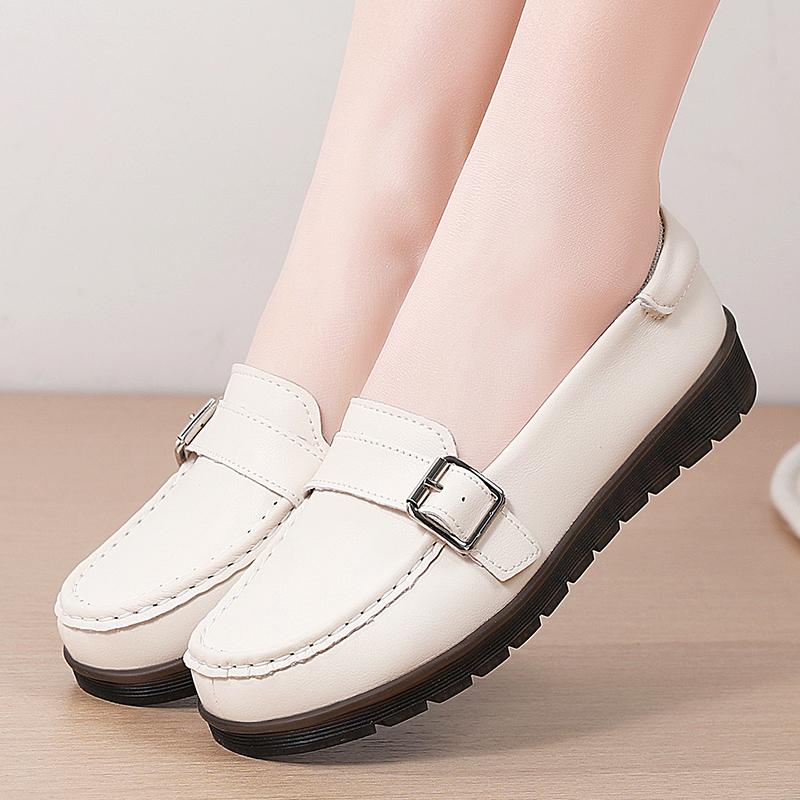 Fashion New Womens PU Leather Loafers Shoes Daily Womens Flats Ladies Shoe Female Spring  Casual Slip on Shoes Luxury Loafers