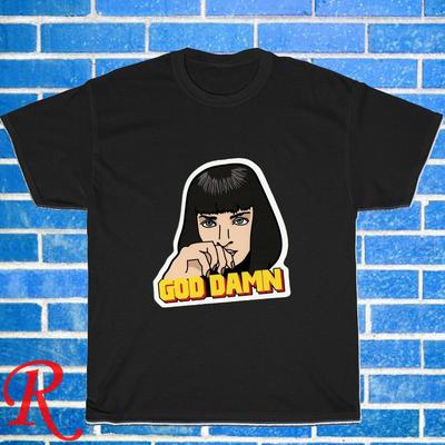 New!  Pulp Fiction Mia Wallace Black  Grey  Navy  White Size S-5XL Unisex T-Shirt