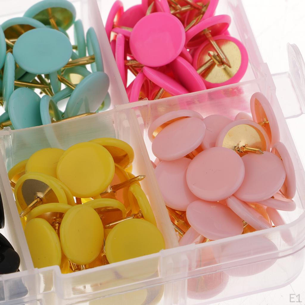 300 Piece Mixed Color Push Pins Notice Board Cork Message Thumbtack 10mm