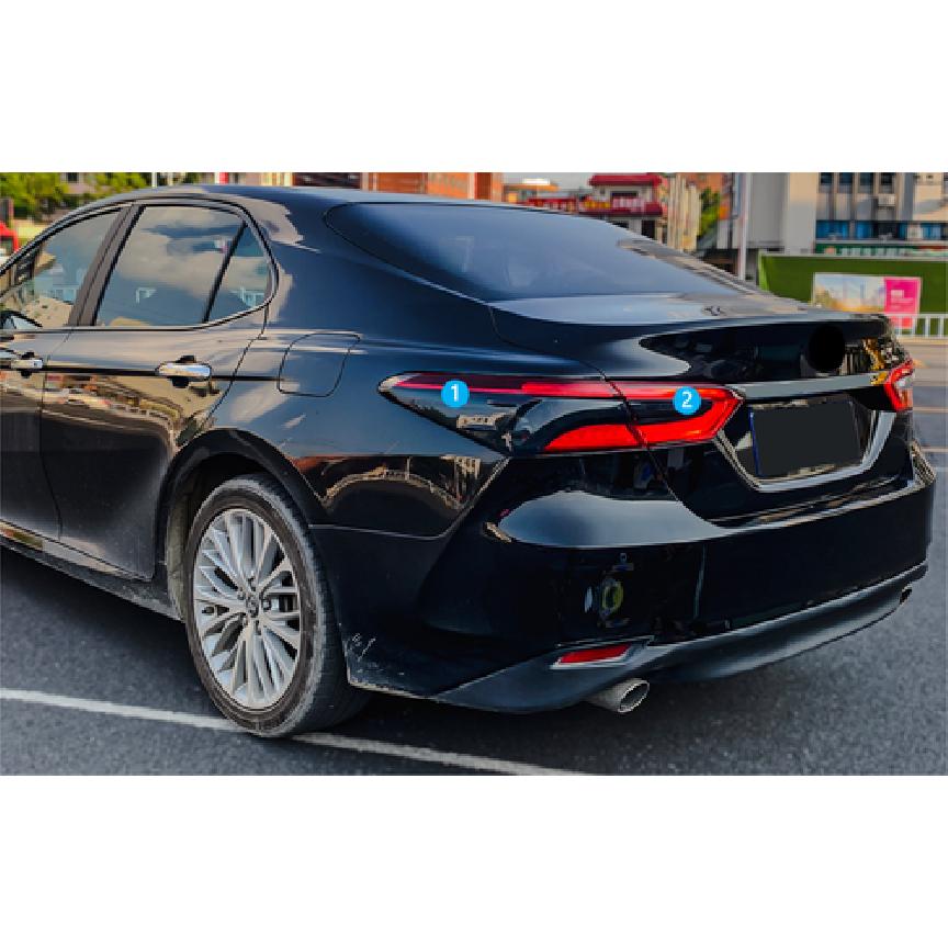 Rear Tail Light Lamp Acrylic Smoky Black Cover Trim For 2018- Toyota Camry