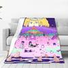 Aubrey Omori Fleece Überwurfdecke Spiel Cartoon Freunde Decke für Zuhause Outdoor Ultraweiche Plüsch Dünne Steppdecke,