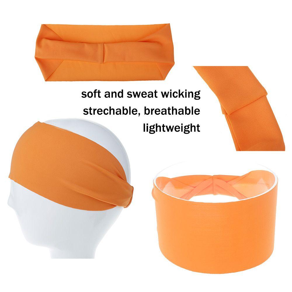 Non Slip Moisture Wicking Fluorescence Color Yoga Hair Bands Fitness Sweat Bands Sports Headband Running Hairband
