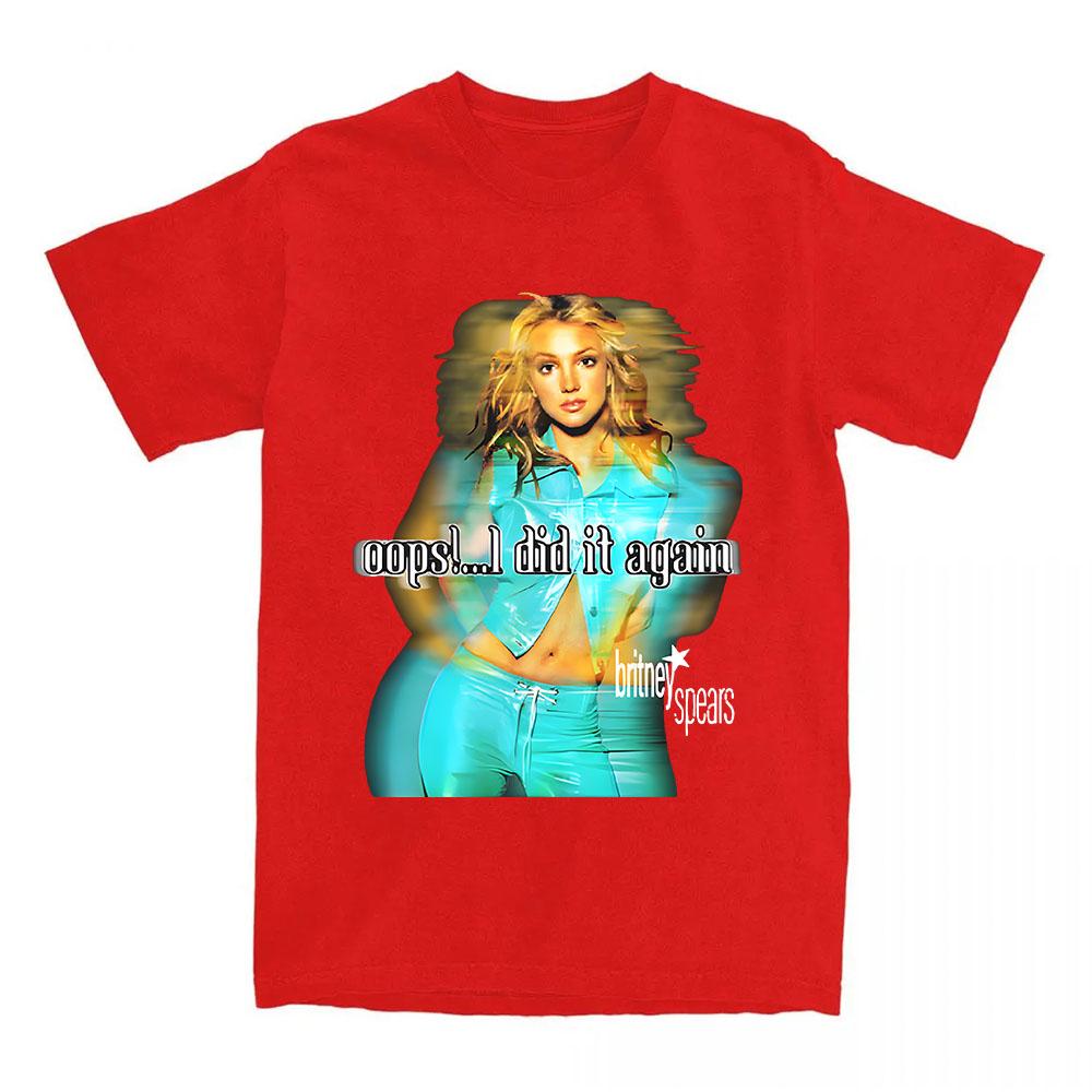 2025 Album Oops!... I Did It Again T-shirt Singer Graphic Tshirt Women Men Clothes Summer Cotton Unisex Streetwear