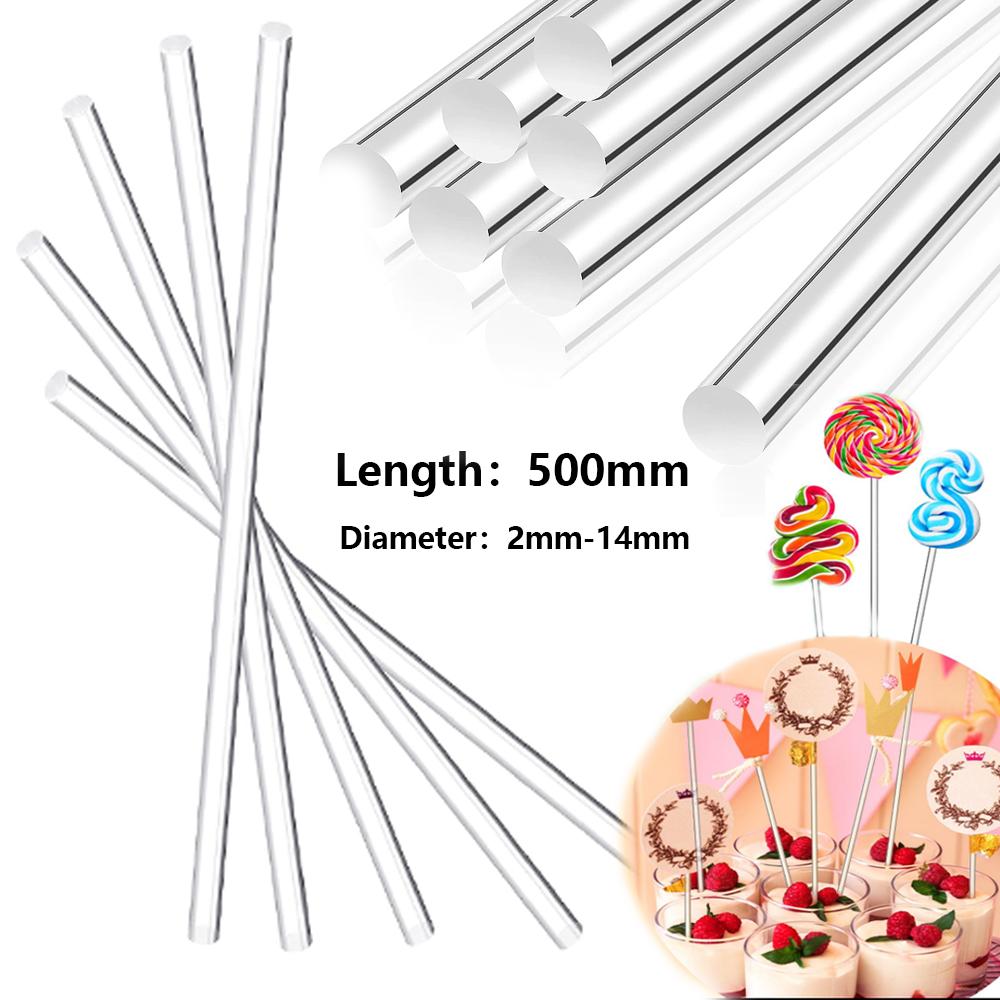 1-5pcs DIY Clear Acrylic Rods 500mm Round Bars - Easy Cut & Shape for Custom Builds, Craft Projects