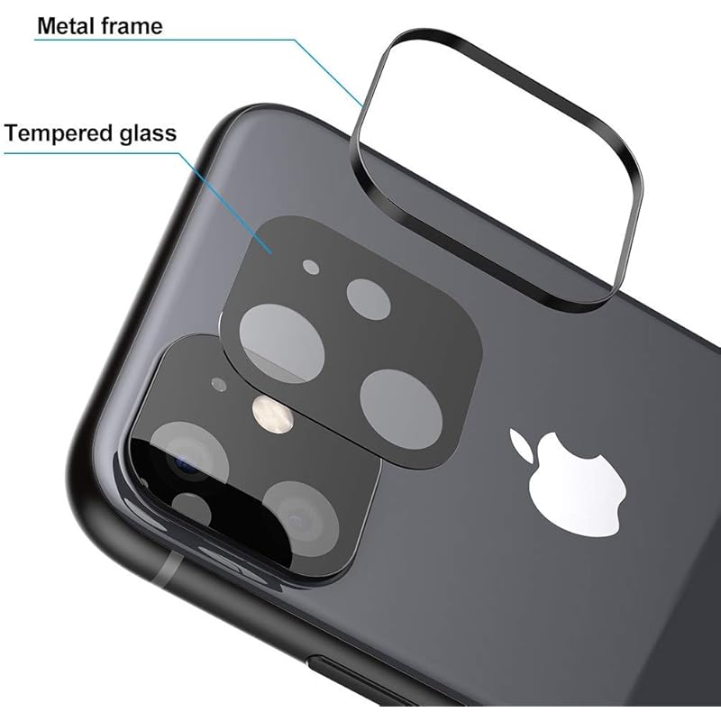 

Careflection Premium Hybrid Metal And Glass Camera Protector Guard For Apple Iphone 11 Black 0 серебряный