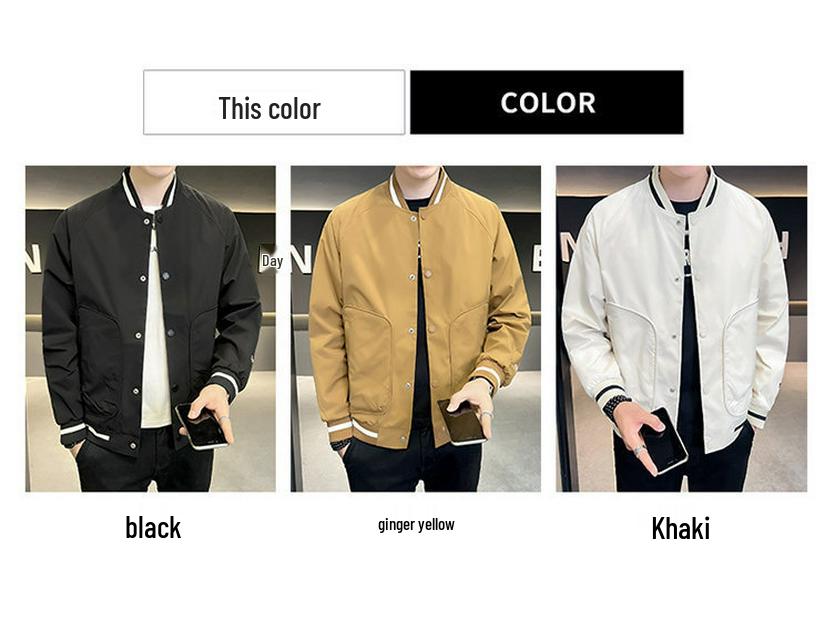 Autumn Workwear Long Sleeve Baseball Jacket