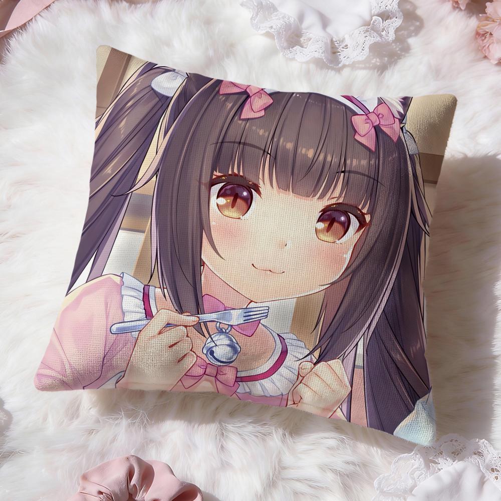 cute game n-Nekopara Cushion Cover Premium Comfort Reversible Pillow Cove -Two in One Design for Any Room & Car Interior