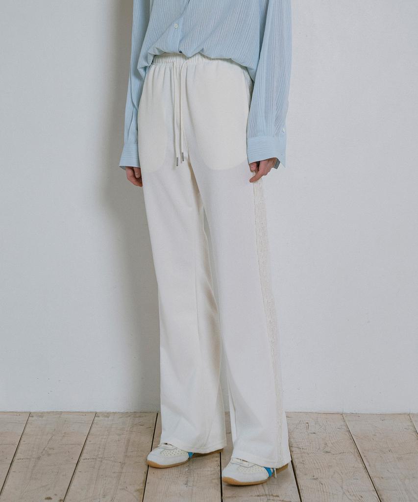 Banwonateullie P3248 Lace Flare Pants_Cream
