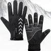 Outdoor Cycling Gloves for Spring and Autumn Men and Women Warm Plus Velvet Waterproof All-finger Fitness Cycling Touch Screen Gloves for Winter