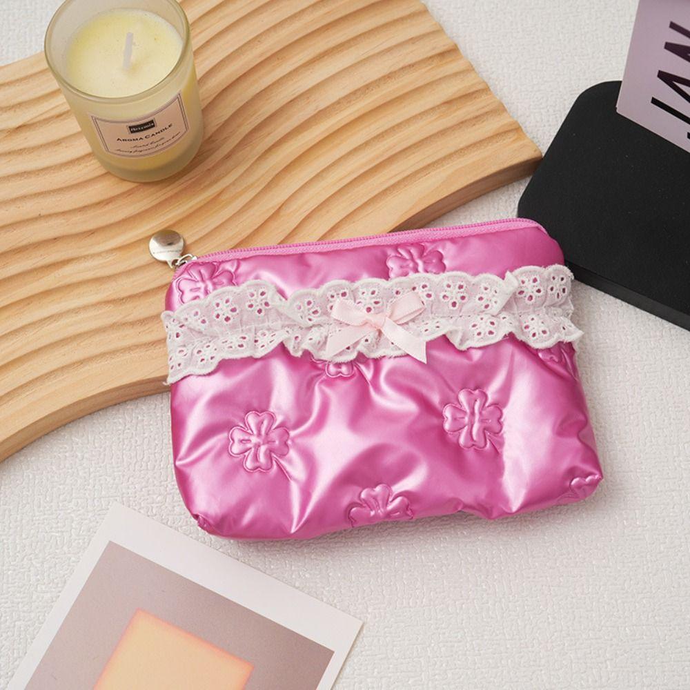 New Butterfly Lace Coin Purse Large Capacity Multipurpose Storage Bag Portable Earphone Bag Women