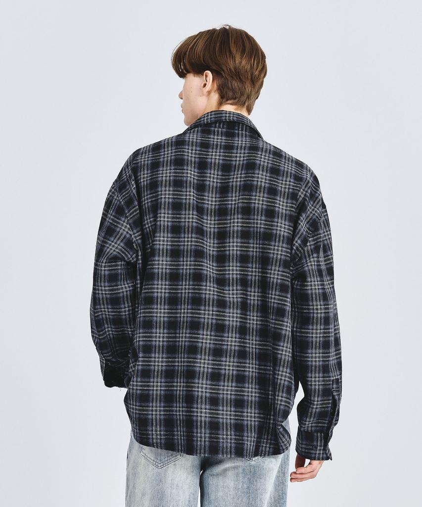 Dibsenseu Oversized Flannel Check Shirt S101 [3 Colors]