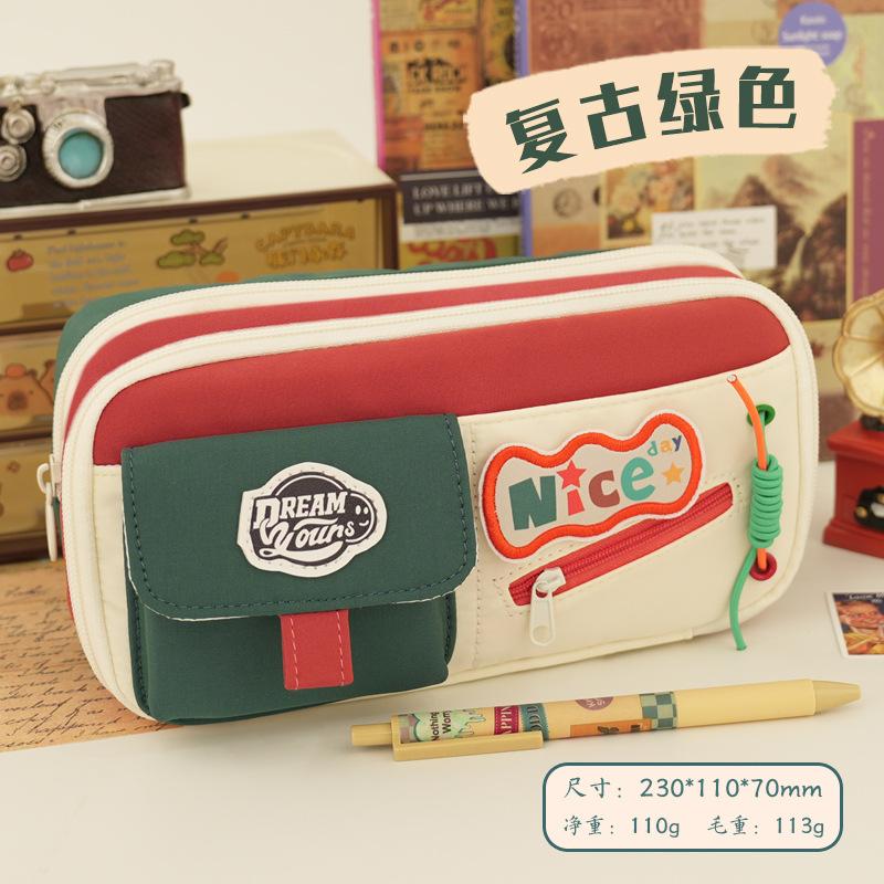 Pencil Bag Gentle Lazy Wind Student Stationery Bag Soft Girl High Value Girl Junior High School Ins Wind Large Capacity