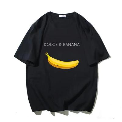 Dolce Banana T-Shirt Unisex Print Baumwolle Kurzarm T-Shirt Luxusmarke Frauen Kreativität Design Atmungsaktive Bluse Mode Streetwear