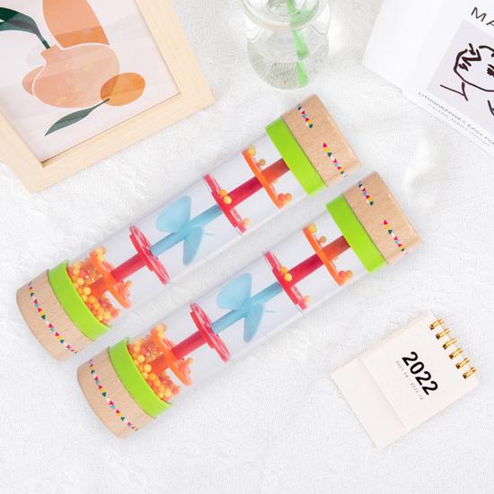 Jucărie Picături de ploaie cu mărgele Producător de ploaie Agitator tubul senzorial pentru dezvoltare Bebeluși Copii mici Zrăgănitoare de ploaie Muzical