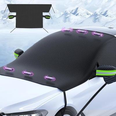 Large Car Windshield Cover for Ice and Snow, Automotive Windshield Snow Covers Side Window Rearview Mirror Protector Universal for Most Vehicle SUV
