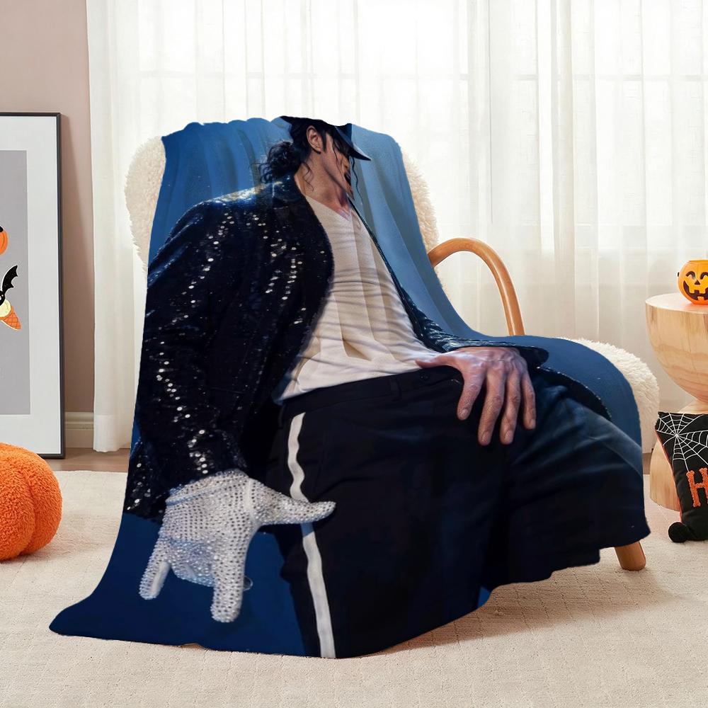 Michael Jackson History World Tour Flannel Printed Blanket Cozy Comfortable Throw Blanket For Bedroom Sofa Bed Party Decor New Year Gift