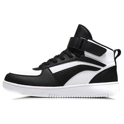 Knight Series Mid-Top Skate Shoes Men Skate Shoes Black White AGCM163-6