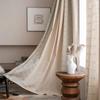Cotton Linen American Geometry Home Window Curtain Embroidered Edge Blackout Drapes Curtains Living Room Bedroom Kitchen Window